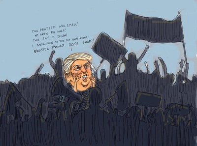 Artist Anna Gensler political cartoon